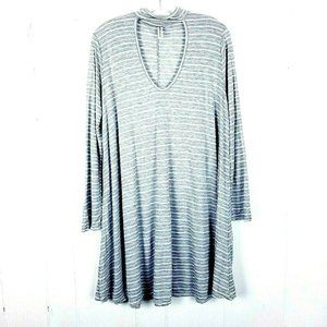 Hot Ginger Striped Cut Out Dress Size 1XL